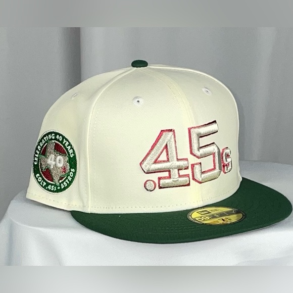 New 7 5/8 Houston 45s New Era 5950 Cooperstown Fitted Baseball Hat Cap Mexico - Picture 1 of 3